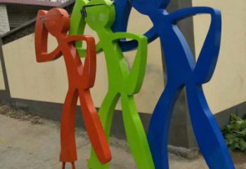 大型鏤空體育雕塑公司，花園小品，鐵藝人物雕塑提供