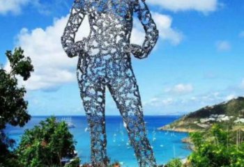 鏤空人物雕塑工廠選用，街道標(biāo)識，鐵藝字母人物雕塑