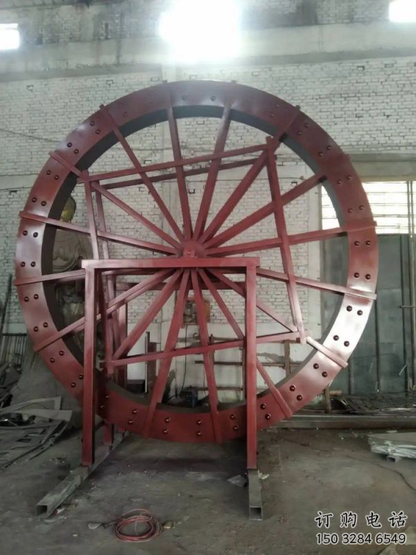 創(chuàng)意水車雕塑