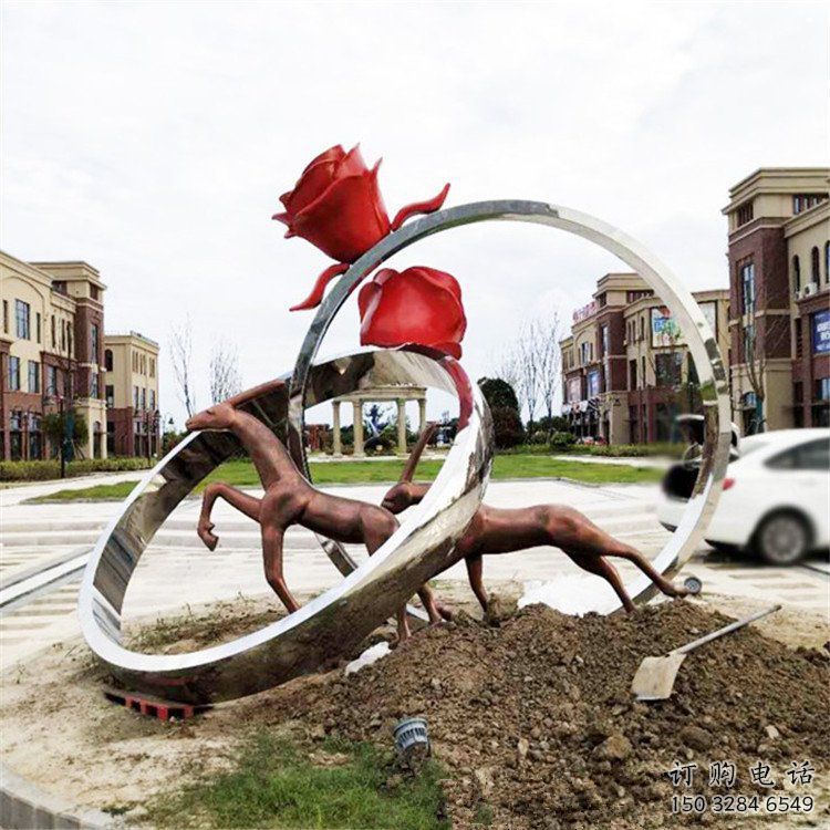 鉆戒雕塑訂做供需，景區雕塑，烤漆鉆戒雕塑定價