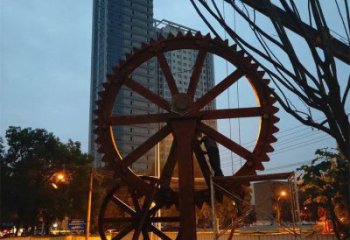 拉絲水車(chē)雕塑