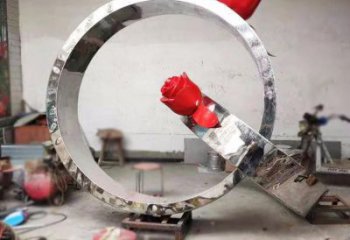 戒指環(huán)雕塑優(yōu)選，陸地擺件，不銹鋼戒指環(huán)雕塑廠家