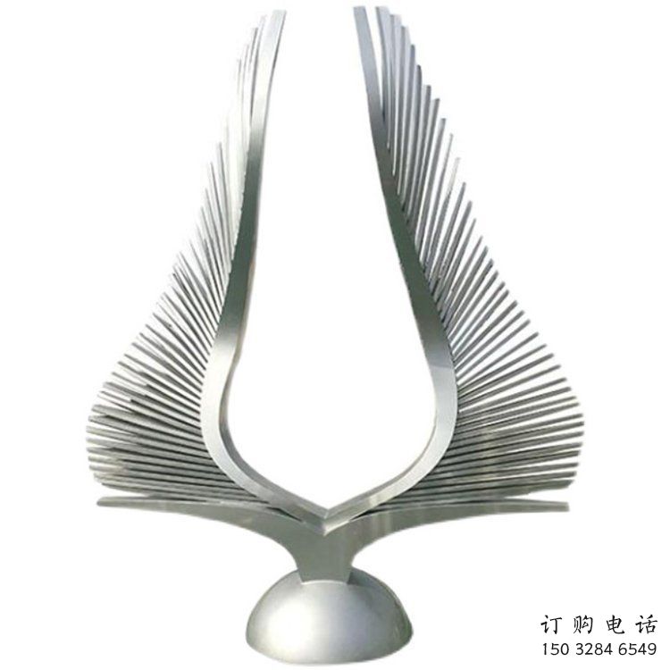 翅膀雕塑，鏤空景觀雕塑，西方擺件