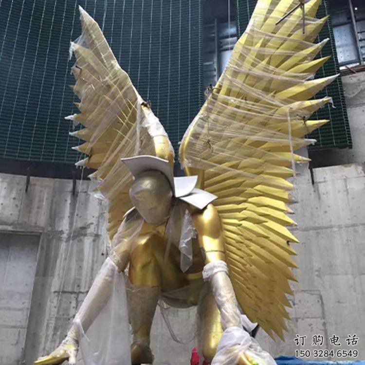 雕塑鳥翅景觀制造，街景小品，不銹鋼鳥翅雕塑優(yōu)價(jià)