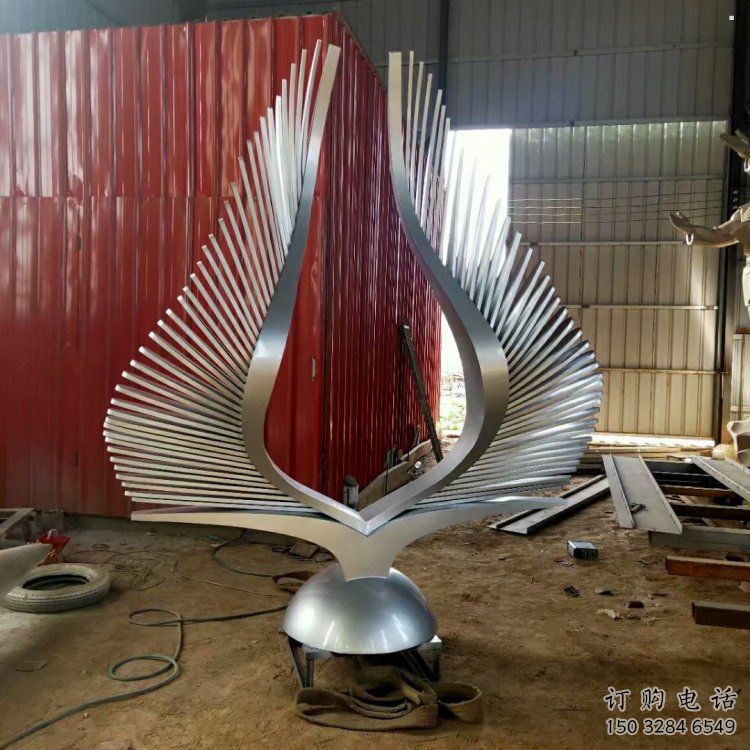 景觀鳥翅雕塑通用，花園小品，不銹鋼鳥翅雕塑優價