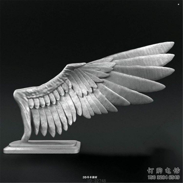 現(xiàn)代鳥翅雕塑定制，中式工藝，不銹鋼鳥翅雕塑造型優(yōu)價(jià)