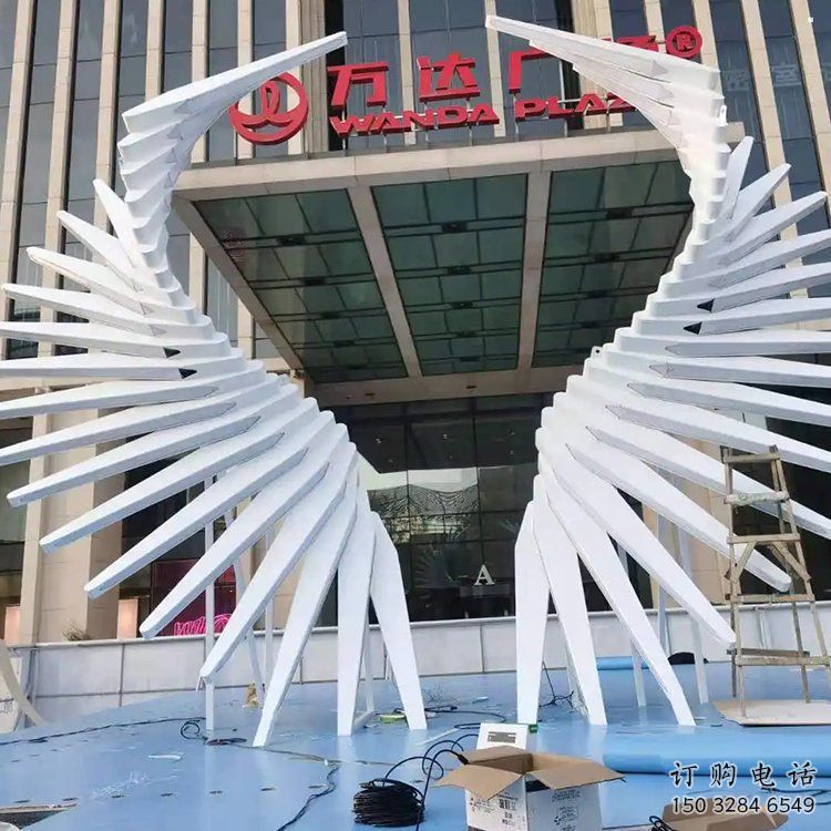 天使之翼雕塑標(biāo)準(zhǔn)，彩鋼制作，景觀翅膀雕塑優(yōu)價(jià)