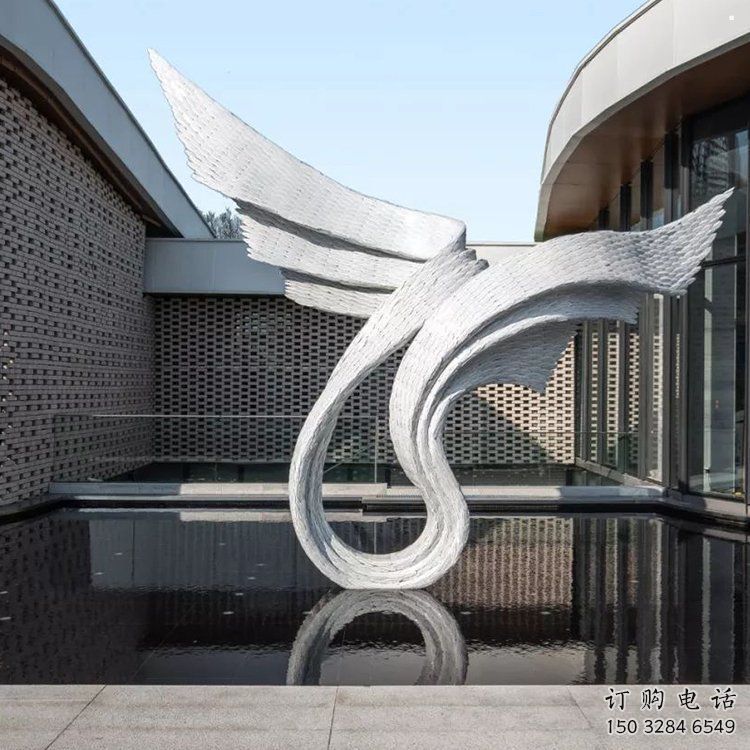 天使之翼雕塑生產，透雕系列，別墅翅膀雕塑生產商