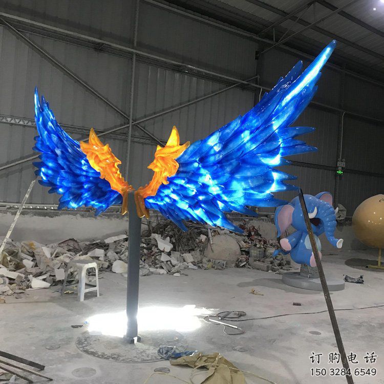 大型羽翼雕塑常用，戶外擺放，不銹鋼羽翼雕塑專供