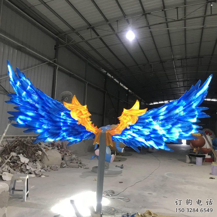 金屬羽翼雕塑制作承接，陸地擺件，不銹鋼羽翼雕塑制造商