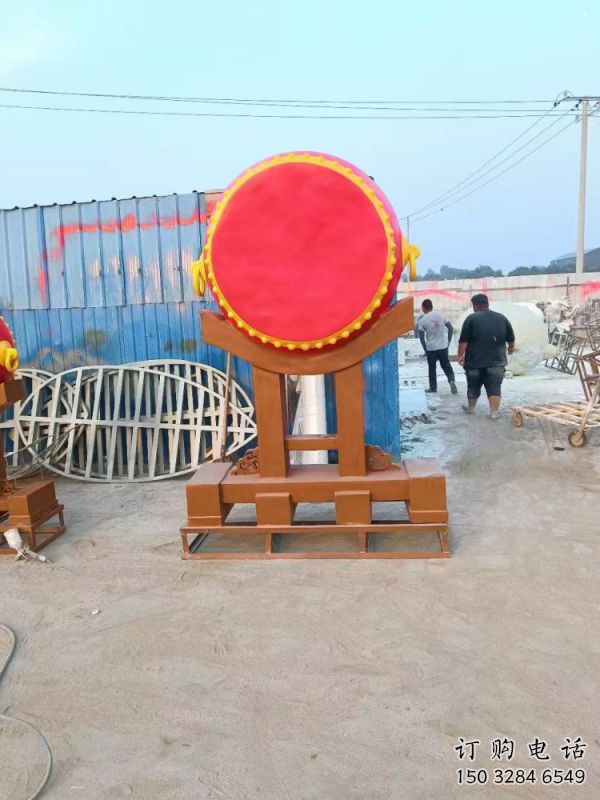 鑼鼓雕塑供求，創意雕塑，民俗不銹鋼鑼鼓雕塑制造商