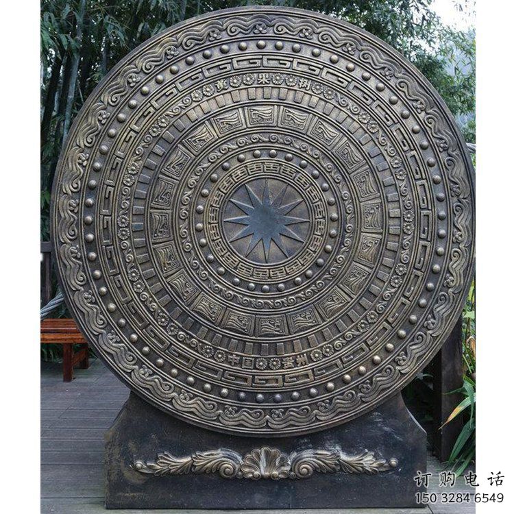 銅鼓雕塑選用，多彩藝術，鏤空銅鼓雕塑展品