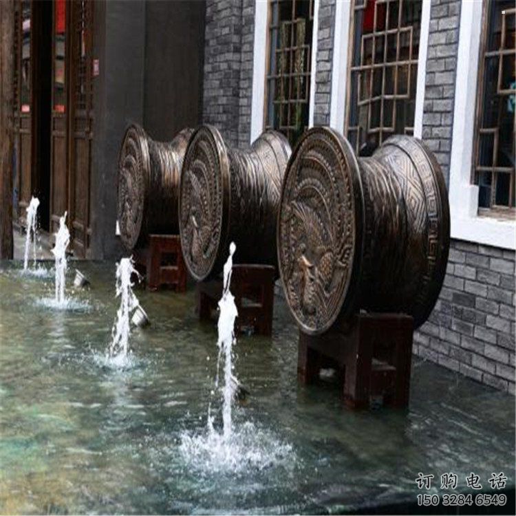 中式銅鼓雕塑批發(fā)，廣場系列，商場銅鼓雕塑供需