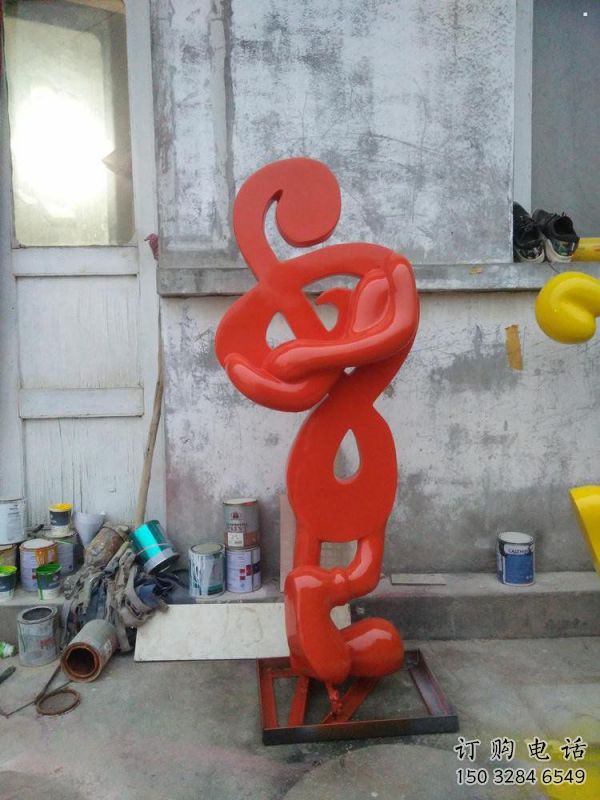 音樂符號雕塑定價，拉絲工藝，音樂符號雕塑工程