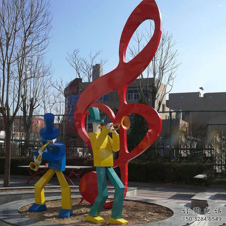 音樂(lè)符號(hào)雕塑預(yù)定，校園雕塑，花園音樂(lè)雕塑承接