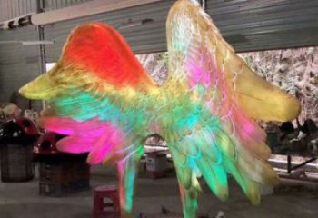 建筑鳥翅雕塑精選，露天雕塑，不銹鋼鳥翅雕塑訂做