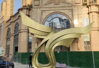 鳥翅雕塑服務(wù)商，景觀雕塑，不銹鋼鳥翅雕塑訂做
