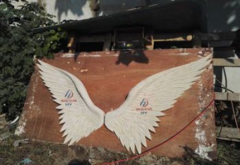 鳥翅雕塑批發(fā)，拉絲工藝，不銹鋼鳥翅雕塑承接