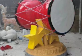 手拍鼓雕塑觀賞型，標識雕塑，紀念不銹鋼手拍鼓雕塑展品