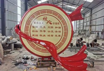 美陳戰(zhàn)鼓雕塑