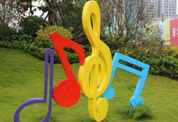 音樂符號雕塑精選，室外軟裝，抽象音樂符號雕塑精選