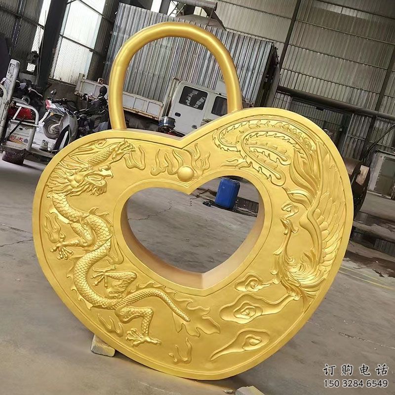 景觀鎖子雕塑供需，彩鋼制作，大型玻璃鋼鎖子雕塑公司