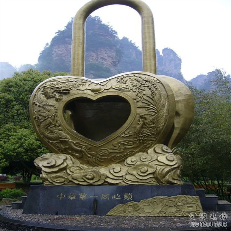 景觀鎖子雕塑專供，園林裝飾，建筑玻璃鋼鎖子雕塑批發