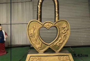 裝飾鎖子雕塑通用，街景小品，不銹鋼鎖子雕塑制造