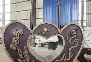 同心鎖雕塑精選，美陳雕塑，戶外鎖子雕塑通用