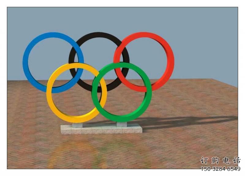 安慶五環不銹鋼雕塑，現代景觀擺件，烤漆工藝制作