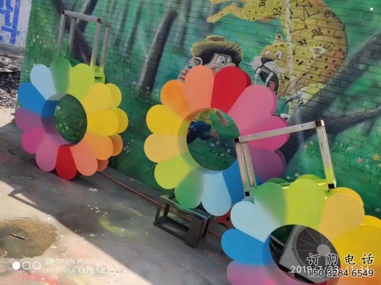 安慶金銀花雕塑廠家，景區雕塑，城市不銹鋼金銀花雕塑