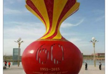 滁州花瓶雕塑工廠選用，街道標識，玻璃鋼花瓶雕塑批發