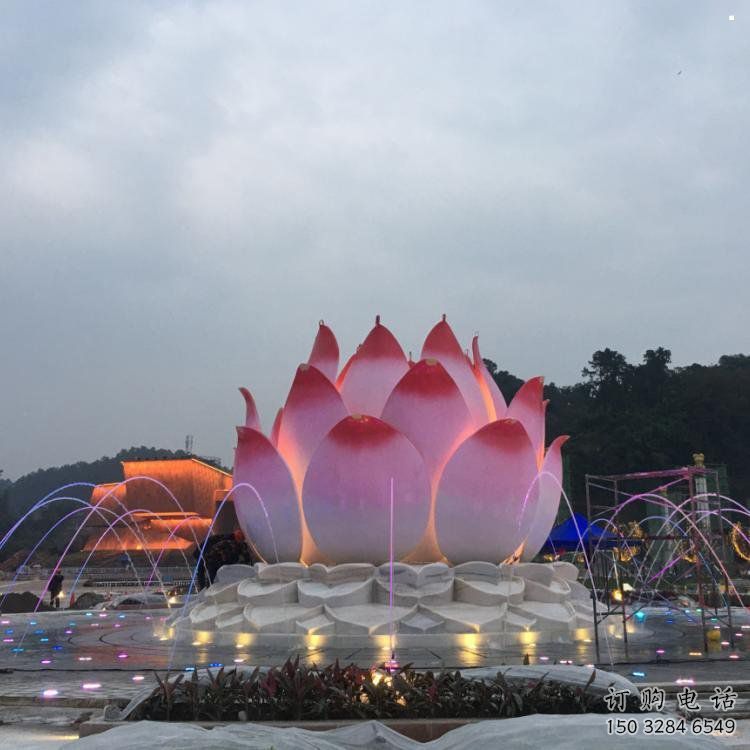 龍巖蓮花雕塑廠家，景區雕塑，水景蓮花噴泉雕塑精選
