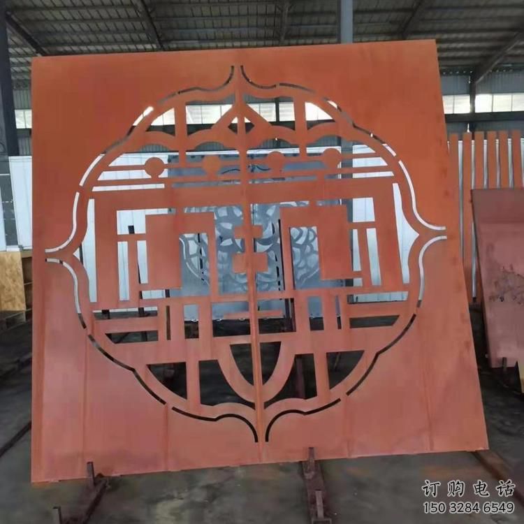 汕頭鏤空景墻雕塑，耐候鋼鏤空工藝設(shè)計