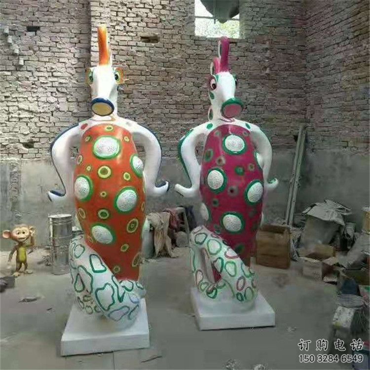 欽州幼兒園河馬雕塑，動漫文化雕塑，卡通動物制作