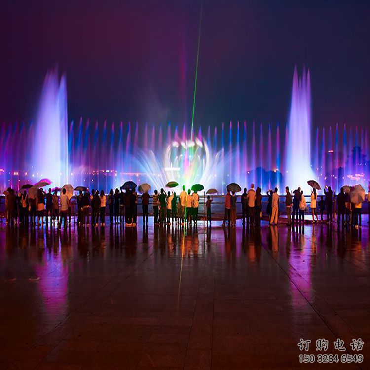 柳州水景程控噴泉雕塑，高噴循環(huán)噴水方式設(shè)計