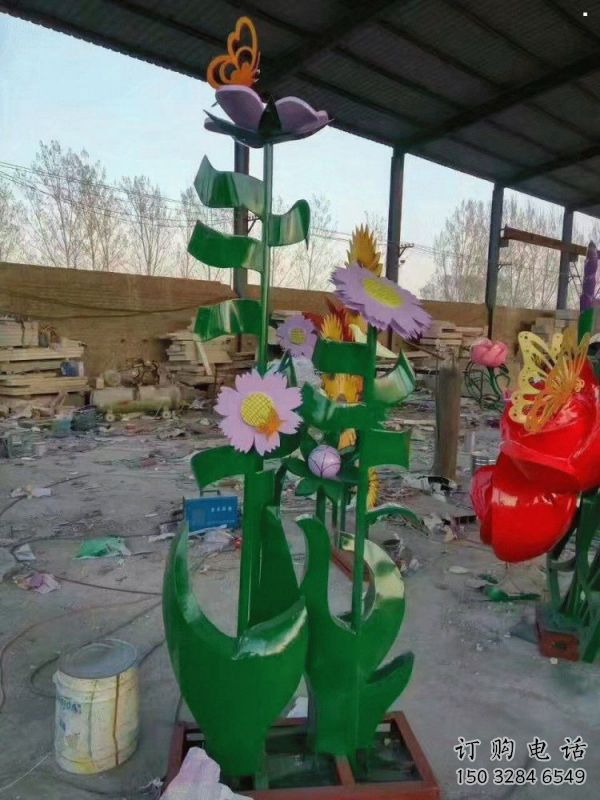 六盤水茉莉花雕塑訂做，城市雕塑，不銹鋼茉莉花雕塑廠