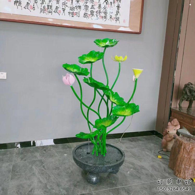 文昌荷花雕塑異型優選，城市裝飾，展示荷花雕塑定做