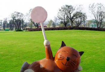 南平小區小貓雕塑，抽象系列，彩繪工藝