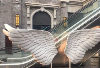 定西景觀鳥翅雕塑制造，歐式風(fēng)格，不銹鋼鳥翅雕塑定價