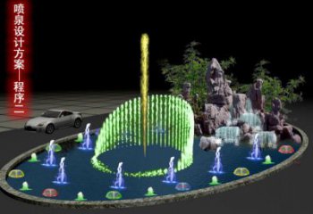 臨夏旱地漂浮噴泉雕塑，水景藝術噴泉雕塑生產商