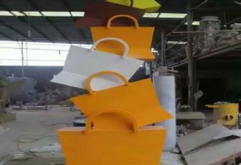 汕尾烤漆挎包雕塑制造商，室外軟裝，景觀挎包雕塑制作
