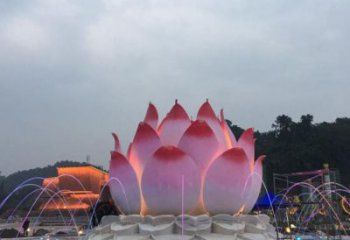 陽江蓮花雕塑廠家，景區雕塑，水景蓮花噴泉雕塑精選