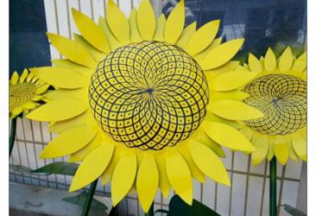 河源抽象花籃雕塑展品，小區(qū)雕塑，葵花花籃雕塑工程制作精選