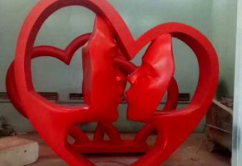 瓊海制造心形人物雕塑供需，鋼管組合，雕塑工程制作供應