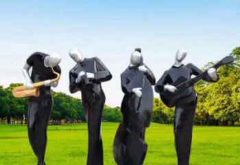 廊坊住宅小區吹拉彈唱雕塑