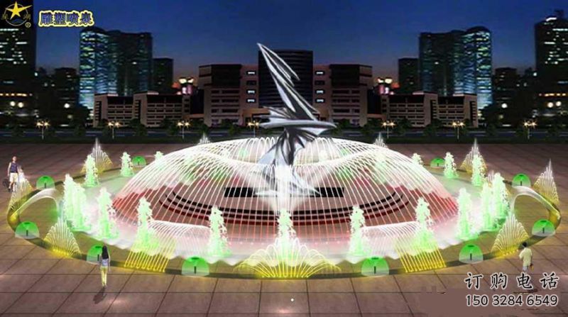 南崗水景搖擺噴泉雕塑，循環(huán)噴水模式噴泉雕塑加工