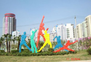 伊春投籃雕塑，剪影工藝制作，不銹鋼體育人物雕塑