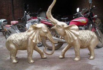 牡丹江大象雕塑制造商，小區擺件，銅大象雕塑提供