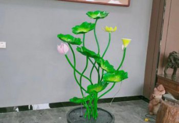孝感荷花雕塑異型優(yōu)選，城市裝飾，展示荷花雕塑定做
